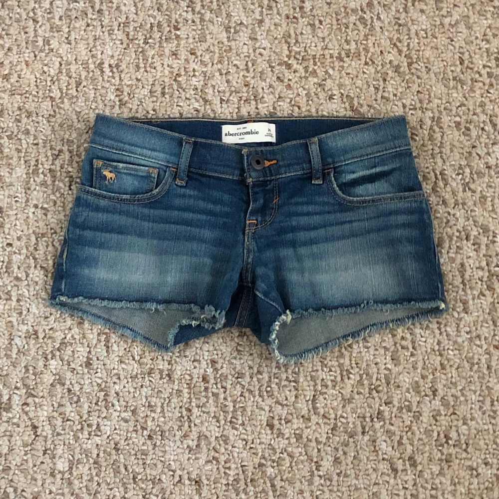Abercrombie Kids Frayed Denim Jean Shorts